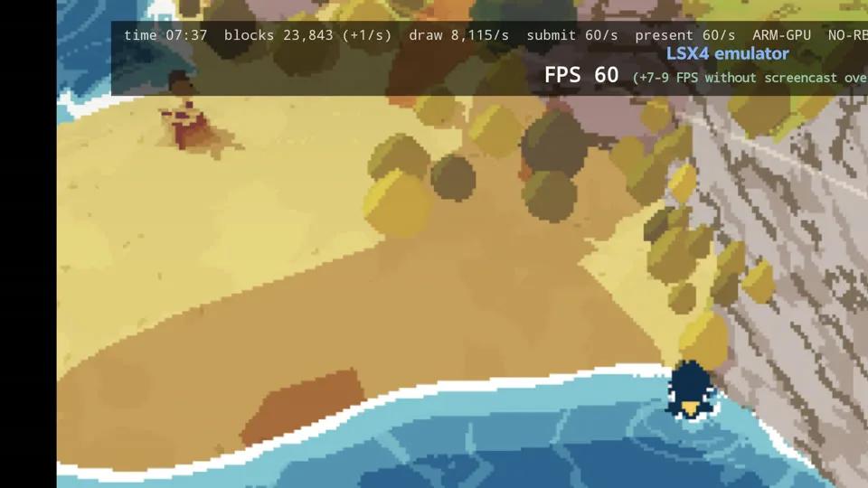Published gameplay capture of A Short Hike in LSX4