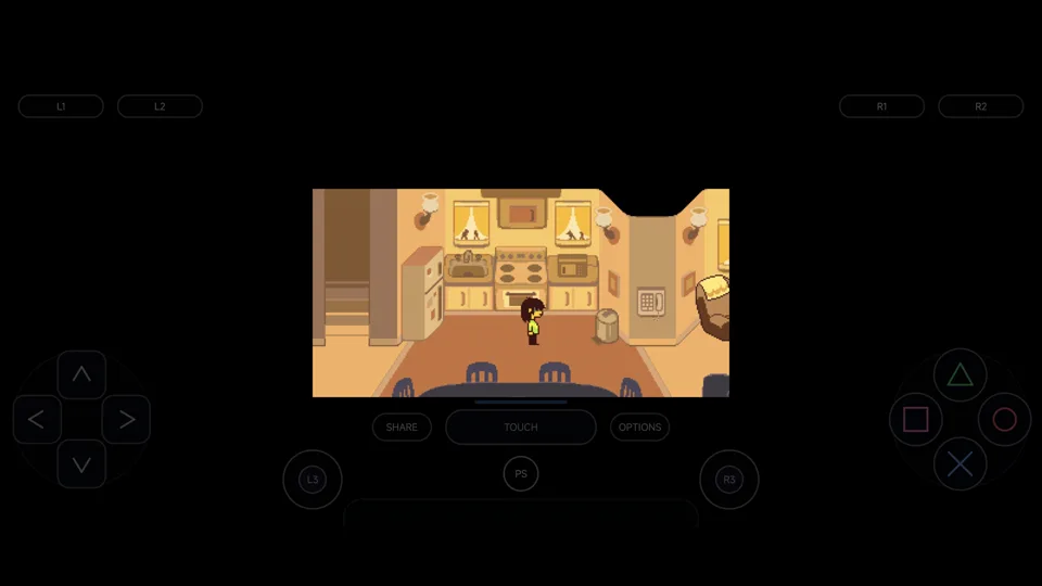 Published gameplay capture of Deltarune Chapters 1 & 2 in LSX4