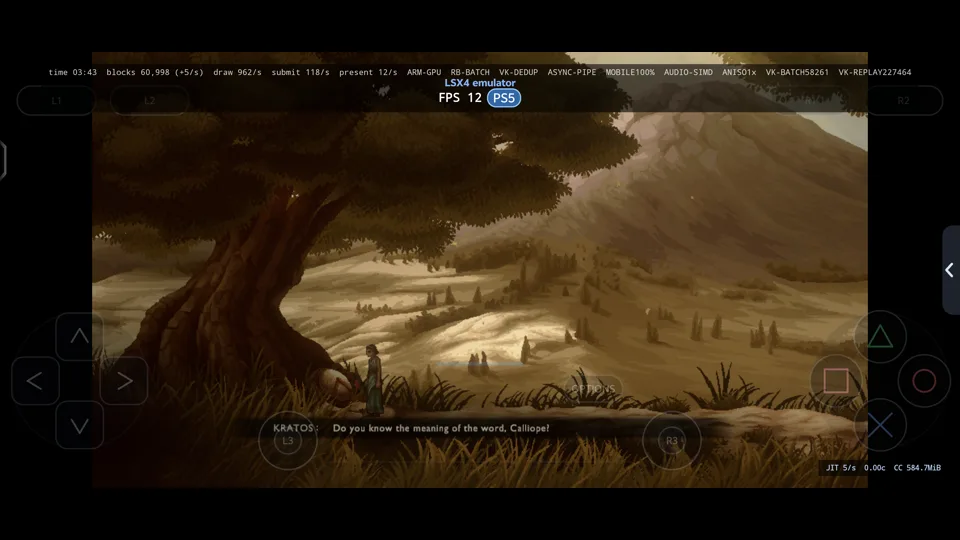 Published gameplay capture of God of War Sons of Sparta in LSX4