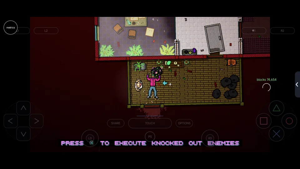 Published gameplay capture of Hotline Miami 2: Wrong Number in LSX4
