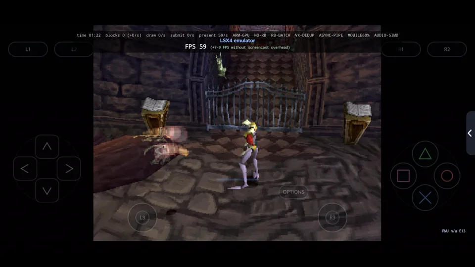 Published gameplay capture of MediEvil in LSX4
