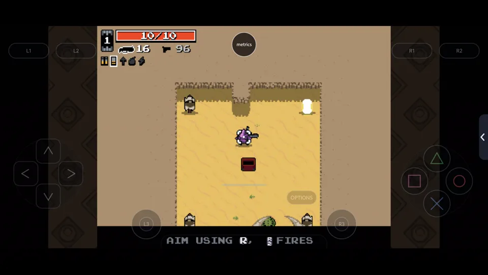 Published gameplay capture of Nuclear Throne in LSX4