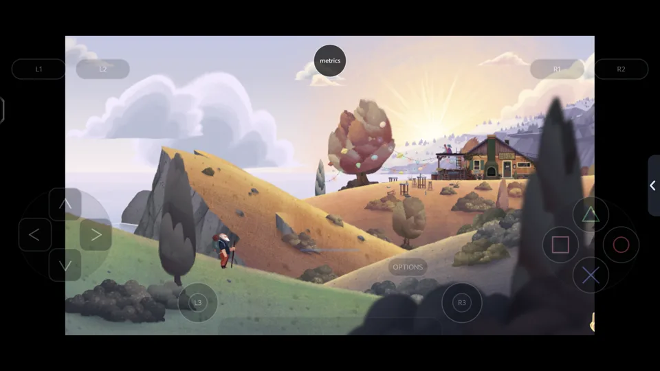 Published gameplay capture of Old Man's Journey in LSX4
