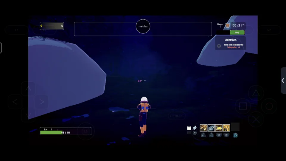 Published gameplay capture of Risk of Rain 2 in LSX4