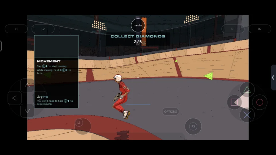 Published gameplay capture of Rollerdrome in LSX4