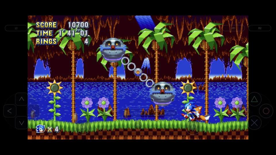Published gameplay capture of Sonic Mania in LSX4