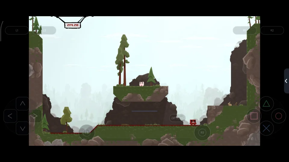 Published gameplay capture of Super Meat Boy! in LSX4